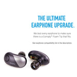 Load image into Gallery viewer, Comply TrueGrip Pro (TWR-200-B) fitted on Sony earphones with texts on it being the ultimate earphone upgrade