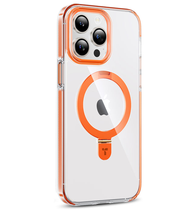 TORRAS iPhone 15 Pro/Pro Max Ostand Hue Orange Magsafe Case with Kickstand and Holder