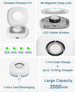 Load image into Gallery viewer, Portable Charging Case for Oura Ring 4/5 Docks, 50-Day Runtime, White