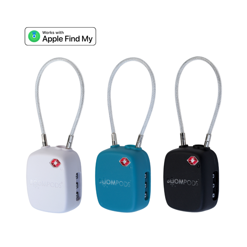 Boompods Tracker Lock - Apple Find My Rechargeable Luggage Tracker