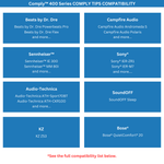 Load image into Gallery viewer, list of earbuds compatible with Comply™ 400 Series Foam Replacement Ear Tips 