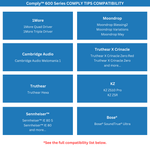 Load image into Gallery viewer, Comply™ TZ-600 Series Foam Replacement Ear Tips compatability list