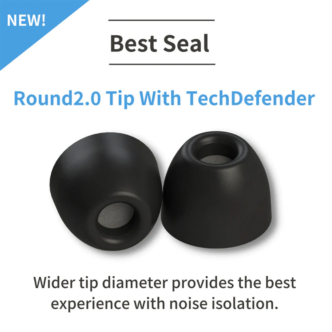 round 2.0 Comply™ 200 Series Foam Replacement Ear Tips with brief information on this variant 