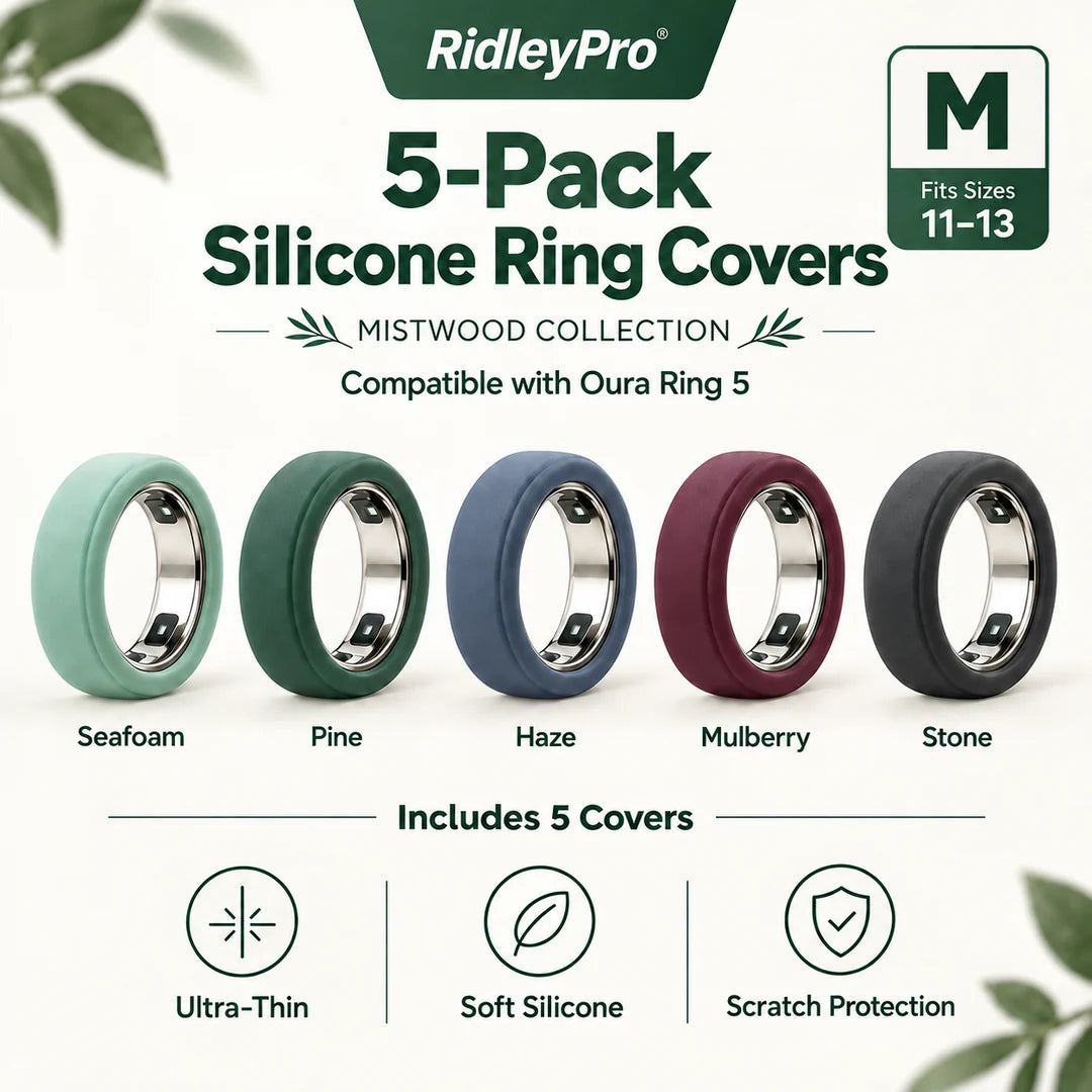 RidleyPro Colourful Ring Protectors Compatible with Oura Ring 5 (5-pack)