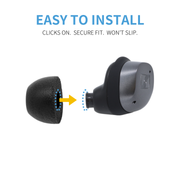 infographic on how to fir Comply Foam TW-400-C NEW TrueGrip™ Premium Ear Tips on earbuds