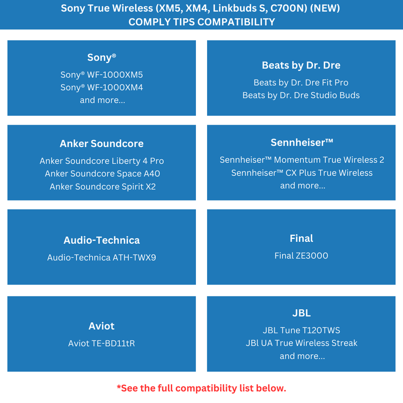 Comply New TrueGrip Pro for Sony TWS (TW-200-C)