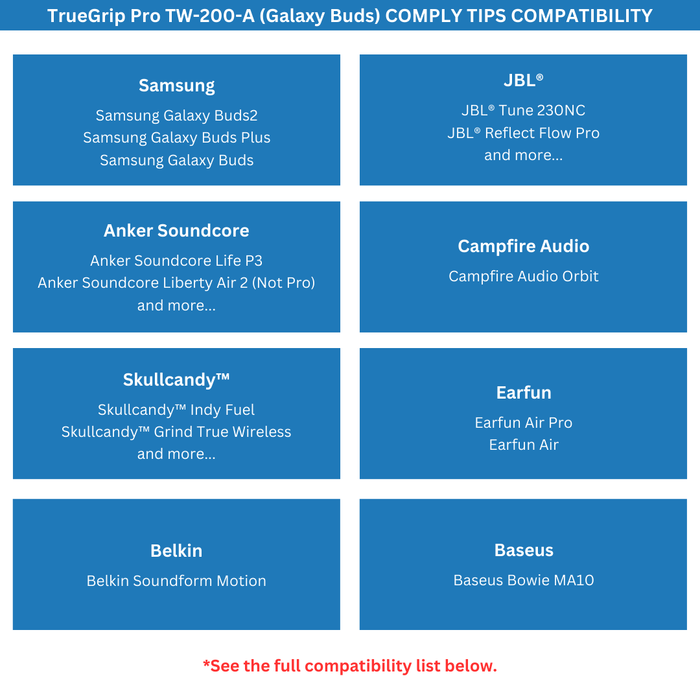 Comply TrueGrip Pro for Galaxy Buds (TW-200-A)