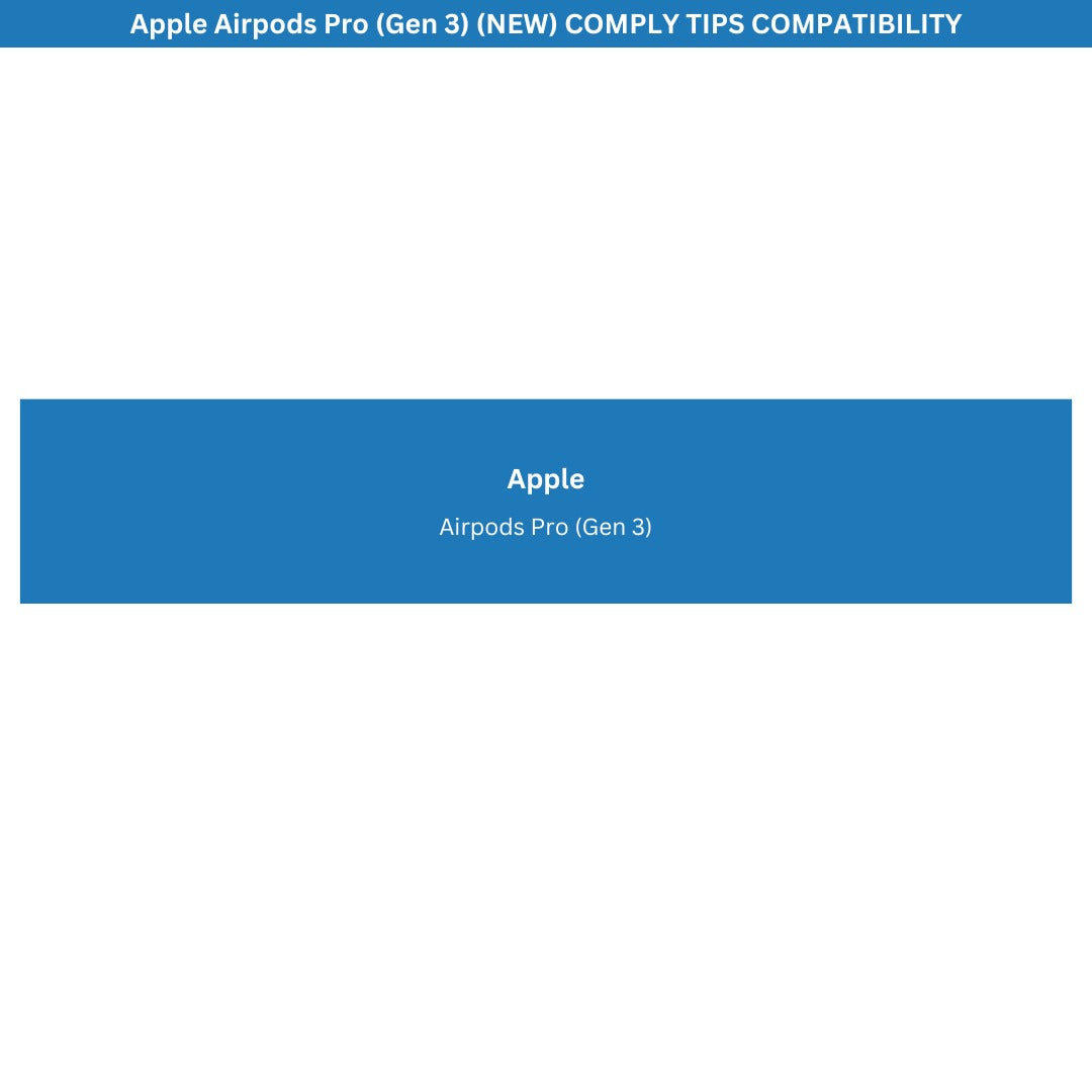 Compatibility screen for Comply Tips and Apple AirPods Pro (Gen 3) 