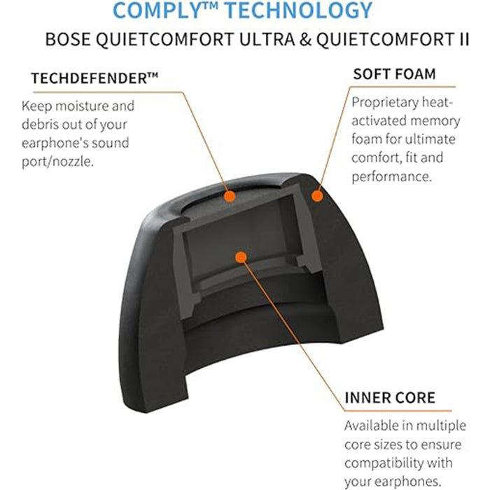 Comply™ Foam Ear Tips For Bose QuietComfort Ultra & QuietComfort II