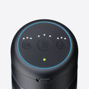 Close up of the control panel on Therabody Theracup