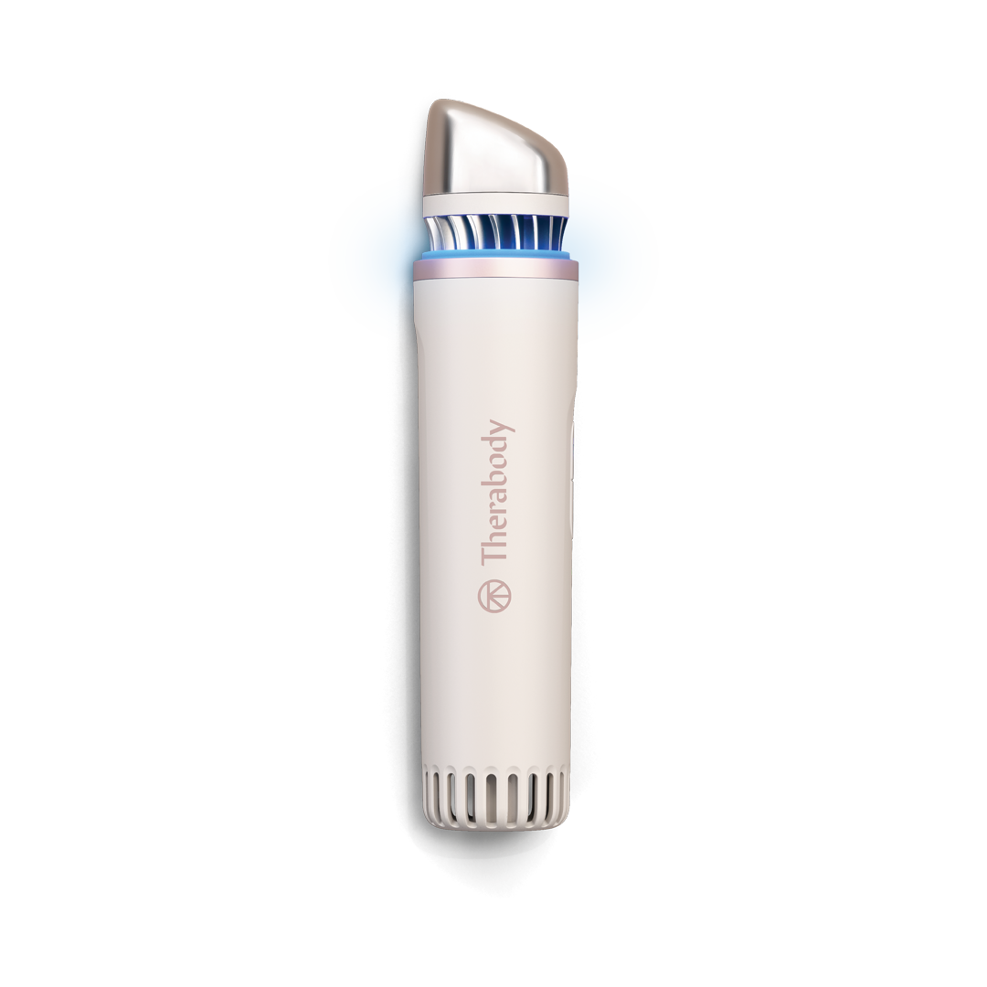Therabody TheraFace Depuffing Wand in White without the cover