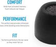 close up on Comply TrueGrip Pro for Galaxy Buds (TW-200-A) highlighting its comfort, performance and fit