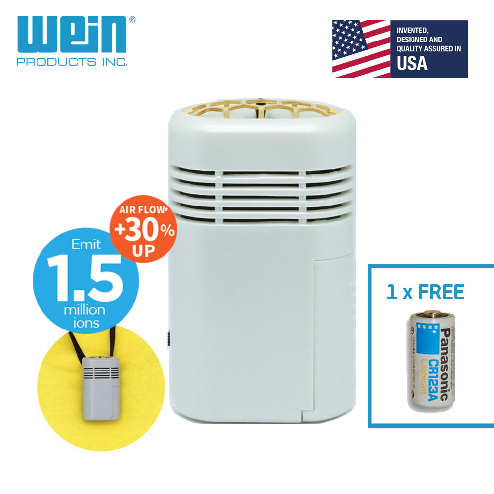 AirSupply AS180i Personal Ionic Air Purifier in grey with a Panasonic battery which would be included for free