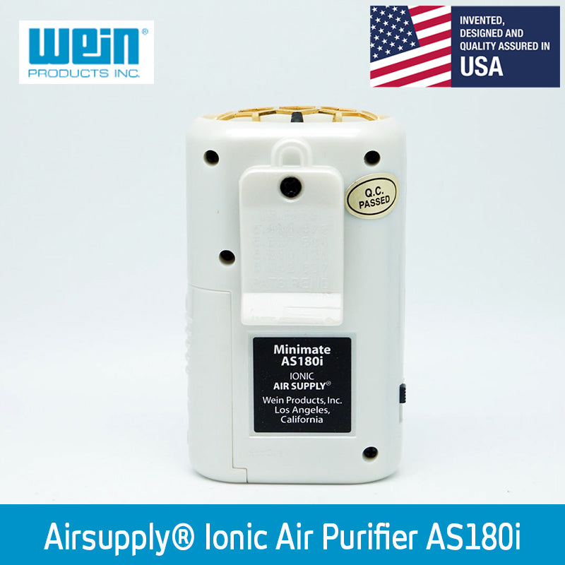 Back view of AirSupply AS180i Personal Ionic Air Purifier 