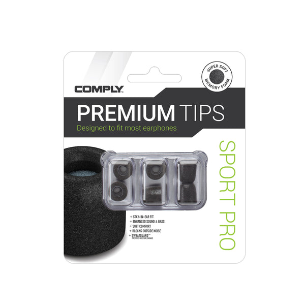 Comply SmartCore Sport Pro in its packaging on a white background