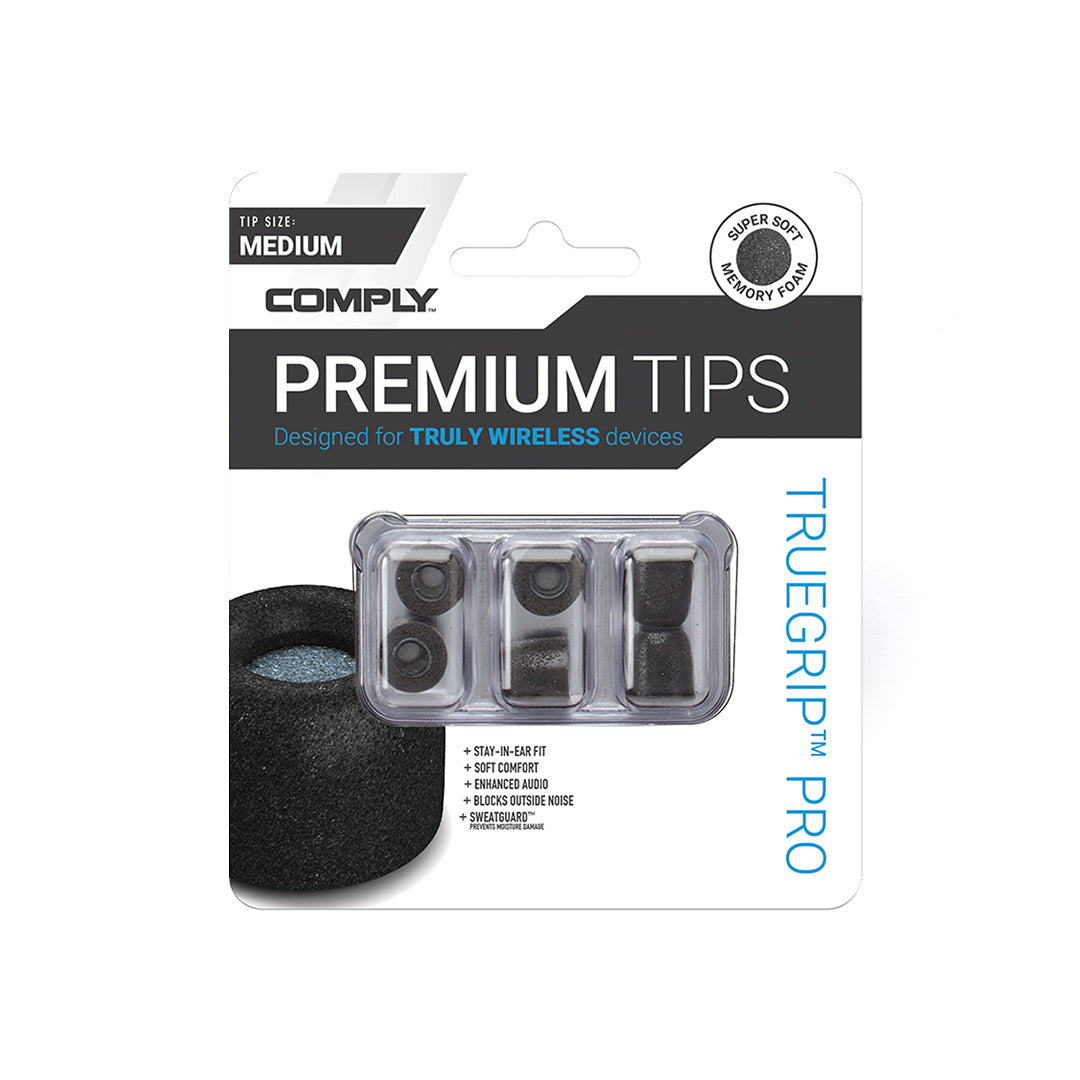 Comply TrueGrip Pro for Galaxy Buds (TW-200-A) in packaging on a white background