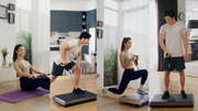 People doing various exercises on the STRONGether PowerStation at home