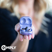 Comply TrueGrip Pro for Samsung Galaxy Buds Pro [Two-210-C] fitted on the Samsung Galaxy Buds Pro in its case