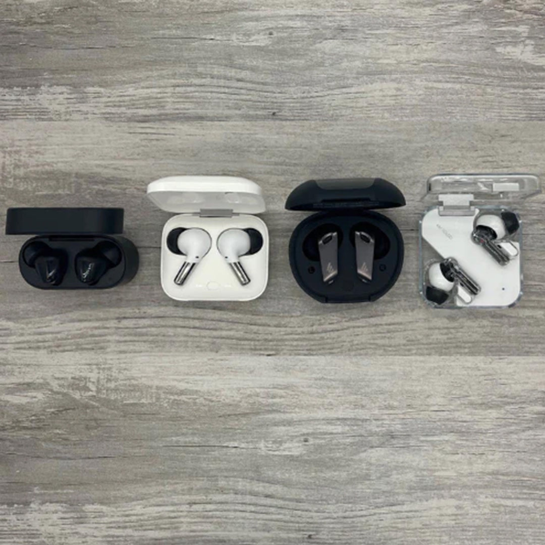 Comply TrueGrip Pro Premium Memory Foam Tips (TW-300-B) fitted on various earbuds
