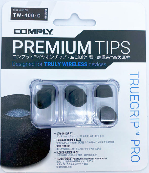 Comply TrueGrip Pro Premium Memory Foam Tips (TW-400-C)